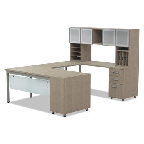 e5 Series Executive U-Workstation, 72w x 96d x 62h, Summer Suede