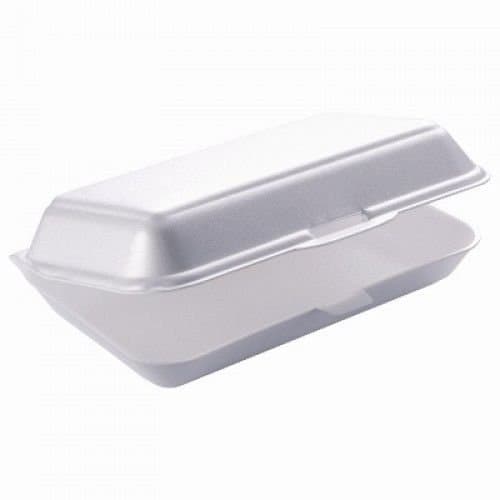 GSL 20 Large White Polystyrene Foam Kebab Burger Chip Boxes BBQ Party (N1)