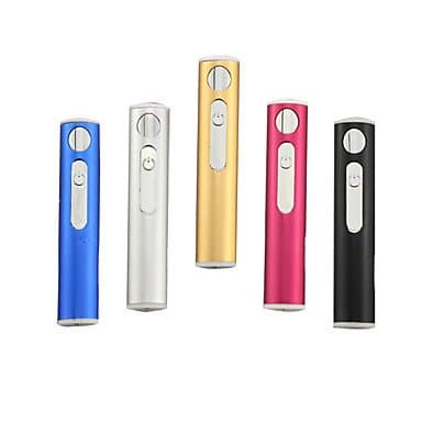 CHXDHJ (Color random)1PC USB rechargeable lighter creative high-grade metal windproof electronic cigarette lighter