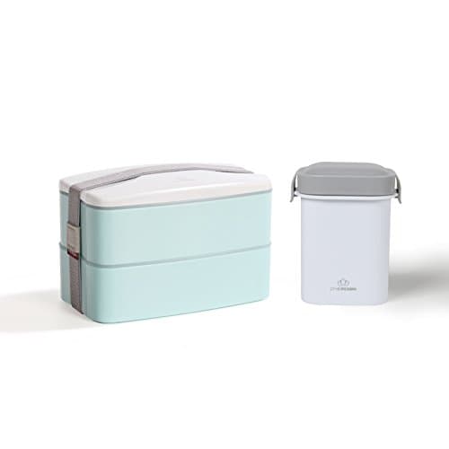 Yxhflo Portable Bento Boxes Double Students Keep-Warm Lunch Box Tableware Fresh Soup Kit Will Be Available , Microwave Lunch Boxes Mint Green