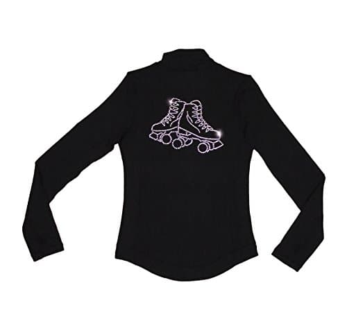 PARADICE Skating jacket for figure skating, roller blading, ice skating.Crystal design Ice Skates or Roller Skates with AAA+ crystals (ROLLER SKATE, LARGE)