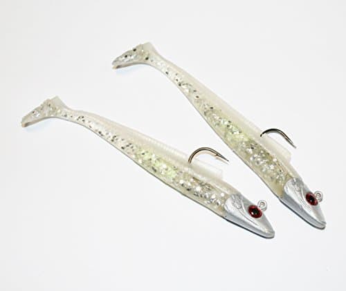 Sidewinder Rattleback Sandeels 4inch - 25grm White/Glitter