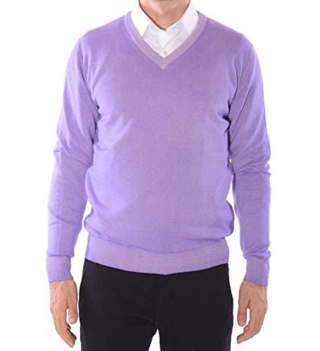 V neck man in 100% cashmere