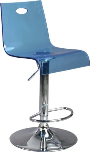 Eliza Tinsley Transucent Adjustable Barstool - Blue