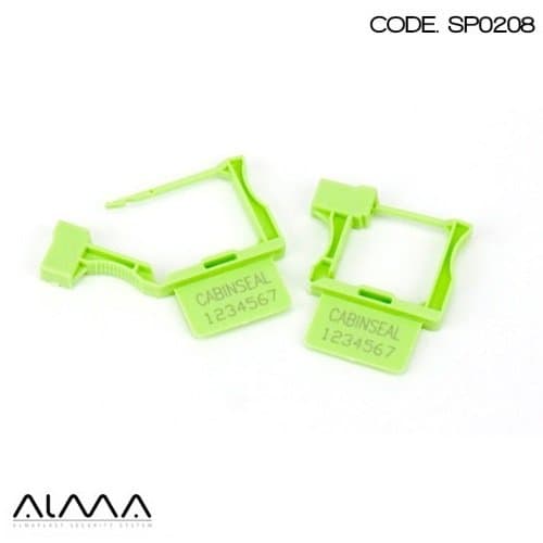 ALMA SEALS Padlock Seals. Key Lock, Polypropylene, 100 Pcs, Red, Security for hospitals, transport, and packaging