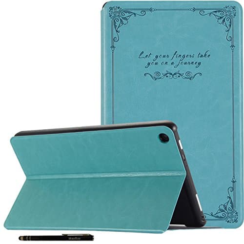 MaxBuy Case for All-New Amazon Fire HD 8 (2016 6th Generation), The Book Style Slim Folding Stand Case Cover With Auto Wake & Sleep Function + Stylus For All-New Amazon Fire HD 8 (2016 6th Generation) (Sky Blue)