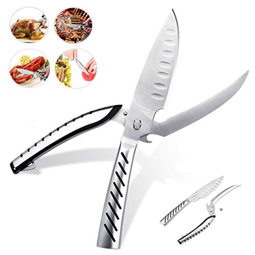 Miusikit Multi-Function Kitchen Scissors, Heavy Duty Kitchen Shears with Safety Lock and Hang Hole for Poultry, Fish, Chicken, Beef, BBQ, Vegetable