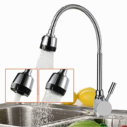 Kitchen Sink Tap 360 Rotatable Pull Down Hot and Cold Water Tap Single Handle Sprayer for Kitchen Laundry Room Twolights