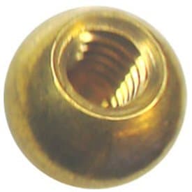 Ten 1/2" dia. threaded 1/4-20 brass balls drilled tapped lamp finials