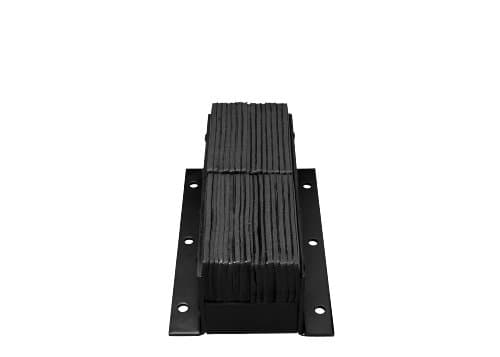 IRONguard Rubber Dock Bumper, Rectangular, Laminated, Vertical Mount, 6 Holes, 24" Length, 11" Width, 8" Depth
