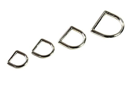 10pcs - 1" Die Cast Square Bottom D-Rings