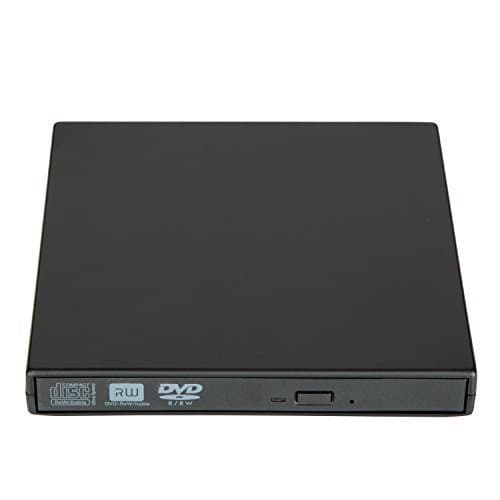 Lvaen External DVD Drive, USB 2.0 Portable DVD/CD-RW Drive Burner-Drive-Write For Desktop And Laptop-Black