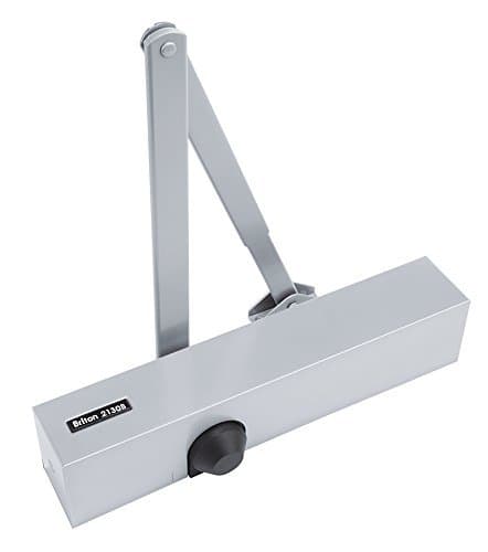 Briton 2130B.C.SES Size 2 - 6 CE Adjustable Door Closer C/W B/C and Cover for Fire Doors - Silver by Briton