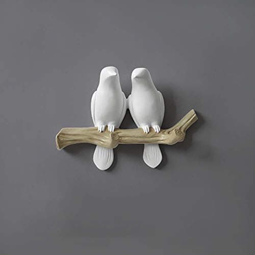 Shoe rack Coat Rack_wall-Mounted Decoration With Hooks Clothes Hanger Umbrella Holder Storage Organizer European Pastoral Bird Hook White/Blue/Black/Pink