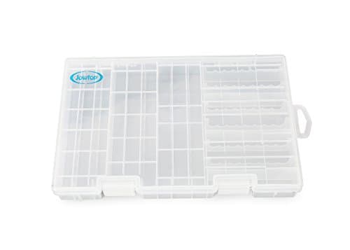 Jowkuny AA AAA C Battery Storage Case Battery Holder, Hard Plastic Battery Organizer, can hold some suitable fashion accessories, nails, sharp hooks, and other fishing accessories