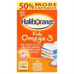 Haliborange Omega3 Orange Chewables Caps 45 capsule X 2 (Pack of 2)