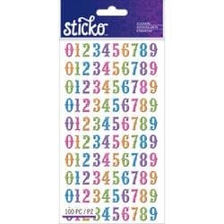 Sticko E5250036 Sticko Numbers Stickers - Bright Glitter