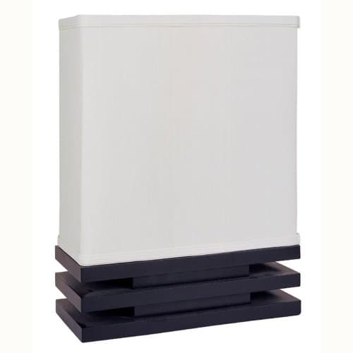 Lamps Co - Tropical Style Rectangle Table Lamp, Black