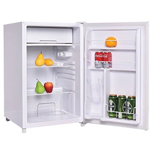 White 4.4 Cubic Feet Compact Single Reversible Door Mini Refrigerator Cabinet With Internal Freezer Adjustable Temperature Easy To Care Ideal For Use In Dorm Office Or Your Mini Bar