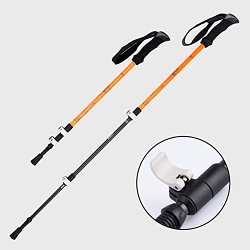ultra light hiking staffs/ cane/Lock carbon into three sections staff/ outdoor hiking trips and equipment-A