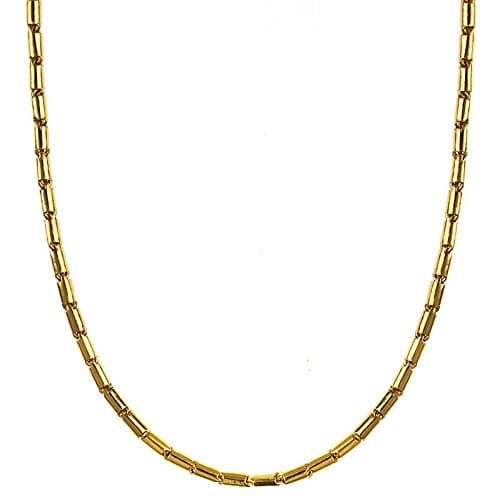 24k Yellow Gold 3.2mm Baht Solid Link Chain Necklace/Bracelet