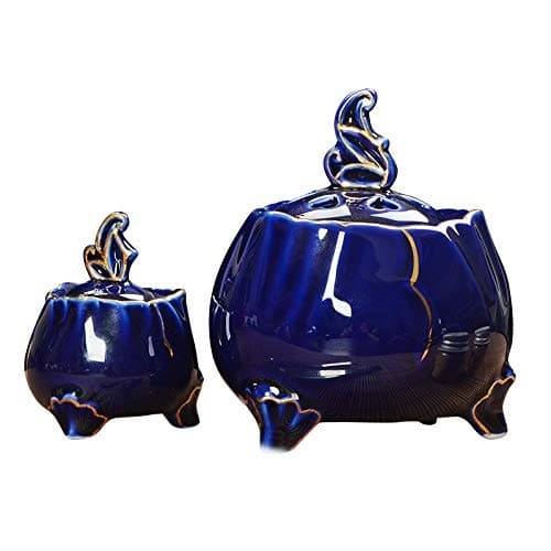 BOPISHOP Electronic Ceramic Incense Burner-Timing Temperature Control Aroma Essential Oil Diffuser - for Home/Office/SPA Agarwood Aromatherapy Stove