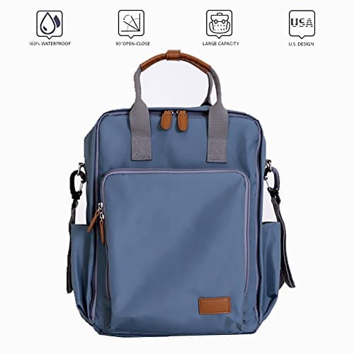 Diaper Bag Backpack w/ Waterproof Fabric and Multi Function for Boys &amp; Girls Infant Baby - Stylish Premium Nappy Bag w/ Extra Large Capacity, Insulated Pockets, Stroller Straps, Unisex