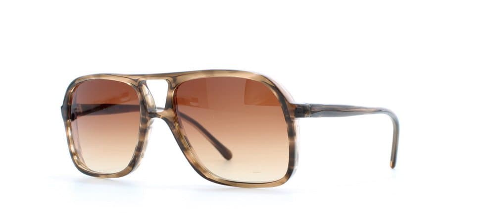 Sam Ram 2007A Brown Rectangular Certified Vintage Sunglasses For Mens