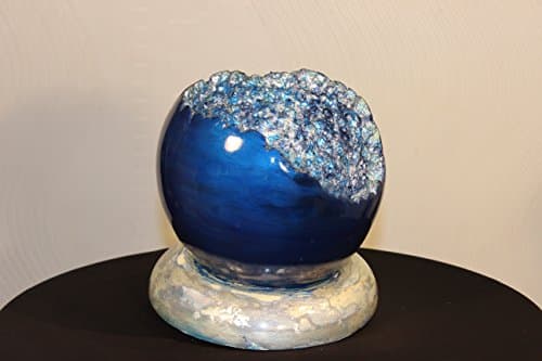 Cobolt Blue Faux Geode Vase