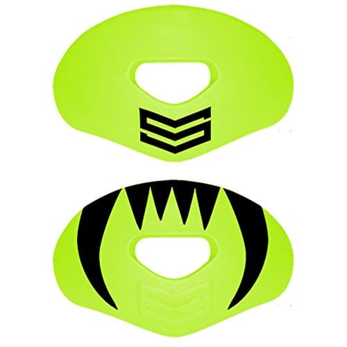 NEON Lip Protector MOUTHGUARD 2-Pack, One Size Fits All, Works with or Without Braces, Includes Tethers, Football, All Sports