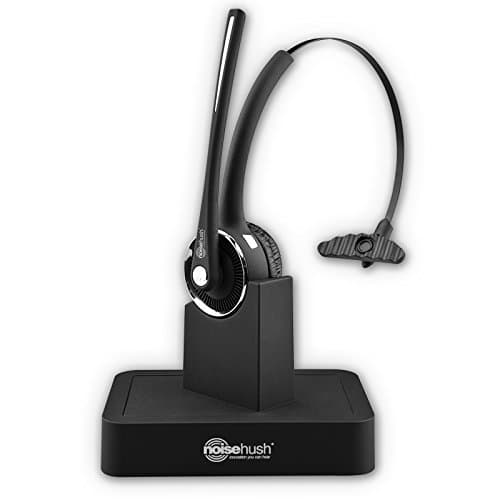 NoiseHush N780 Over-The-Head Multi-Point Bluetooth Headset with Charging Base Bundled With Bonus Dual USB Car Charger (N780)