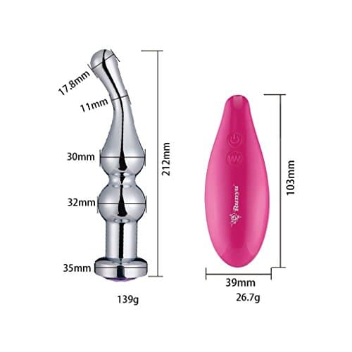 U74UR 7 Various VibratING Modes Metal VibratING An-al Butt-Plug - B