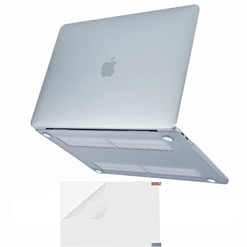 SZHHDX Rubberized Frosted Soft-touch Hard Shell Case Cover and screen protector for MacBook Pro 13-inch,2016 (A1706 and 1708 ) (Clear)