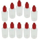 50ml Plastic Squeezable Dropper Bottles Eye Liquid Dropper Pet Red Childproof Cap (Pack of 10)