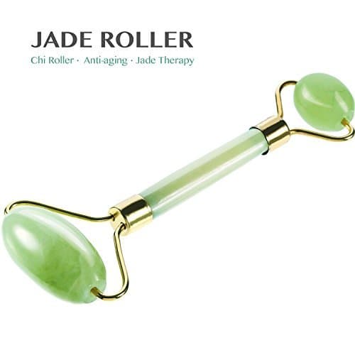 NeutroBeauty Jade Roller for Face, Premium Quality, 100% Real Natural Jade Stone, Anti-Aging Beauty Skincare Tool to Rejuvenate Facial Skin Cooling, Slimming &amp; Firming And Reduce Wrinkles Massager (I)