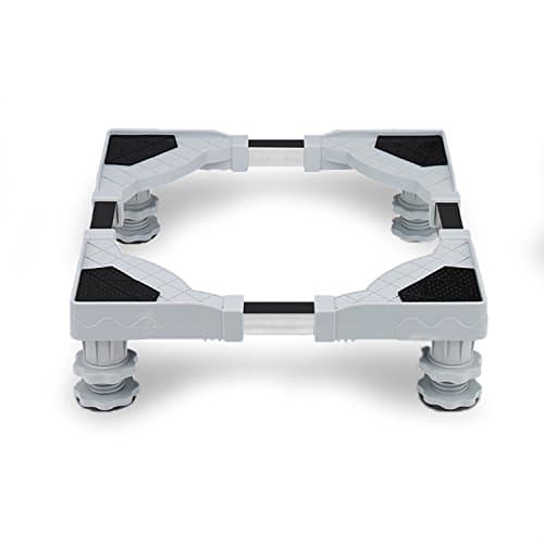 Lineito Adjustable Mobile Base Multi-functional Movable Base with 4 Strong Feet for Dryer,Washing Machine and Refrigerator(ABS)