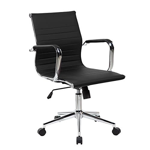 Techni Mobili Modern Medium Back Executive Office Chair Color Black