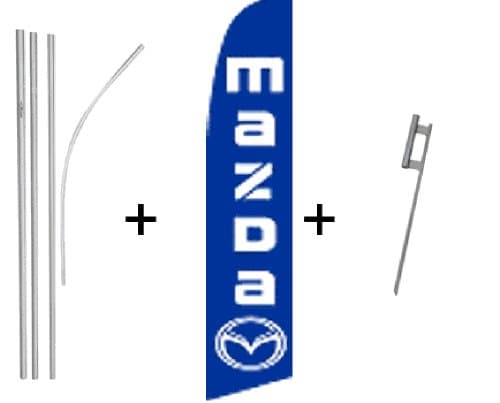Mazda Quantity 3 Super Flag &amp; Pole Kits
