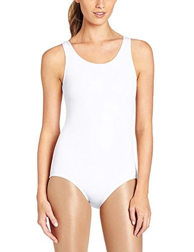 FAIMILORY Women's Basic Solid Scoop Neck Bodysuit Stretch Leotard