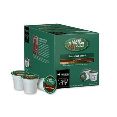 Green Mountain Breakfast Blend K-Cup Single-Serving Coffee 108-ct. by Mountain Green