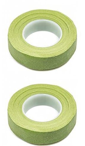 2 Light Green Floral Tape Stem Wrap Gum Paste 1/2" X 30 Yards 180 Feet Total w/ Flower Crafting eGuide
