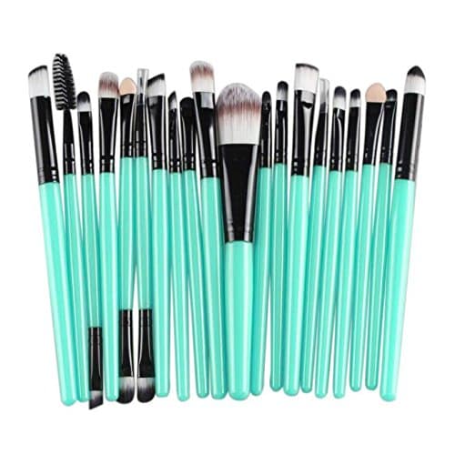 Dreaman New 20 pcs Makeup Brush Set Tools Make-up Toiletry Kit Wool Make Up Brush Set Multicolor (Black)