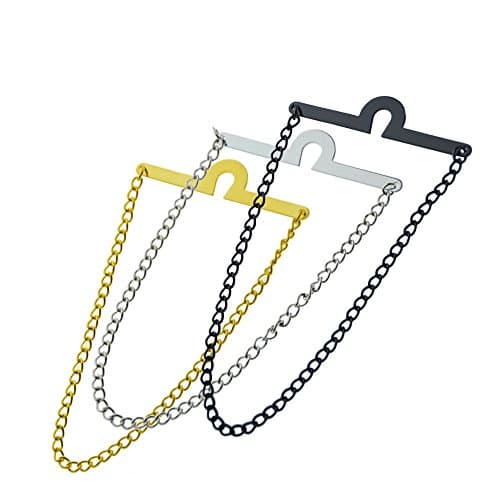 MMNNE Men's Single Loop Tie Chain Set with Waterproof Gift Bag