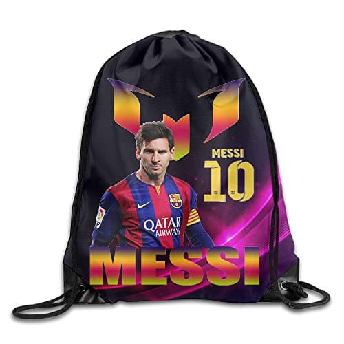 Quasi Leo Messi 2 Custom Large Drawstring Sport Backpack Sack Bag Sackpack