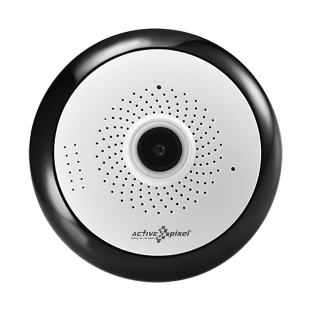 Active Pixel 1080P 2MP 360 Degree Panoramic Wireless WiFi HD Baby Pet Monitor Home Security Camera 2 Way Audio Remote Viewing Night Vision Motion Detection