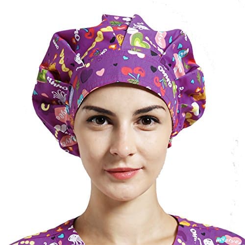 ANNO Work Hat Bouffant Scrub Cap One Size Multi Colors