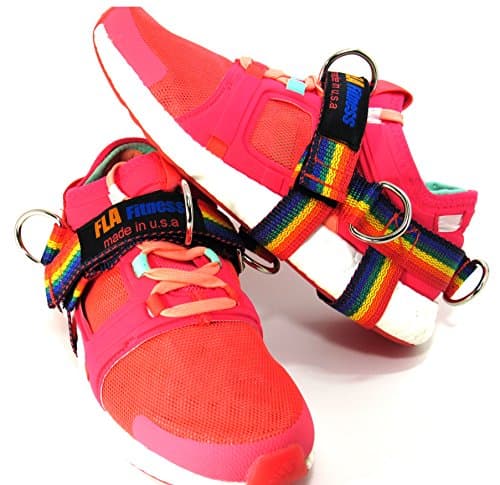 (2 pack) Glute Kickback - Ankle Strap -Handmade in USA - (multicolored, large)