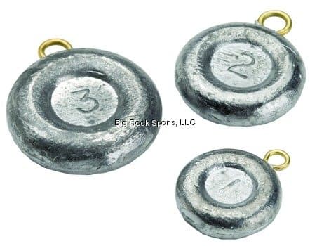 Bullet Weights Disc Sinkers Size 2 oz. 4 pc