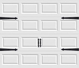 Merhoff & Larkin Magnetic Garage Door Handles | Decorative Faux Hinges Hardware Kit | Six Piece Black Accessories Set | Decor Accents That Give a Beautiful Design and are Easy to Install