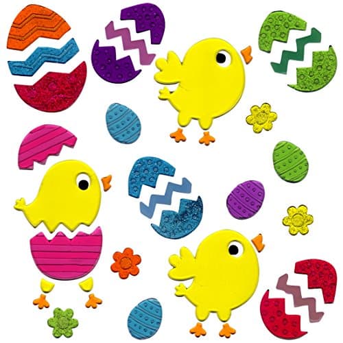 Easter Window Clings Gel Charms Stickers Decorations with Easter Eggs and Chicks